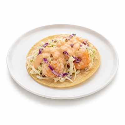 Wahoo's Fish Taco 1988 Shrimp Taco Side White Rice White Beans