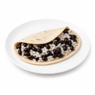 Wahoo's Fish Taco 1988 Taco Vegetarian White Rice Black Beans
