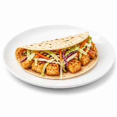 Wahoo's Fish Taco 1988 Tofu Taco Side Brown Rice Black Beans