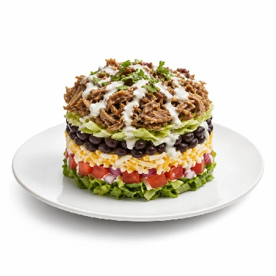 Wahoo's Fish Taco 7 Layer Salad Carnitas
