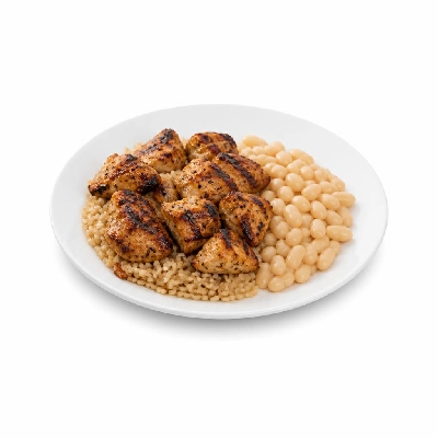 Wahoo's Fish Taco Banzai Bowl Chicken Charbroiled Brown Rice White Beans