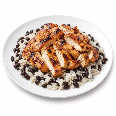 Wahoo's Fish Taco Banzai Bowl Chicken Charbroiled White Rice Black Beans