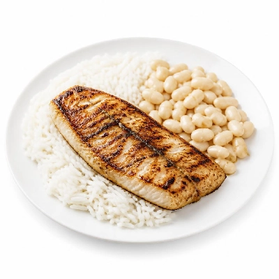Wahoo's Fish Taco Banzai Bowl Fish Charbroiled White Rice White Beans