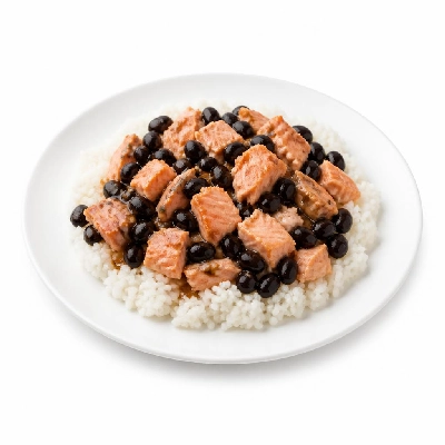 Wahoo's Fish Taco Banzai Bowl Salmon White Rice Black Beans
