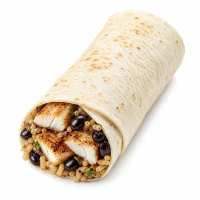 Wahoo's Fish Taco Banzai Burrito Fish Charbroiled Brown Rice Black Beans