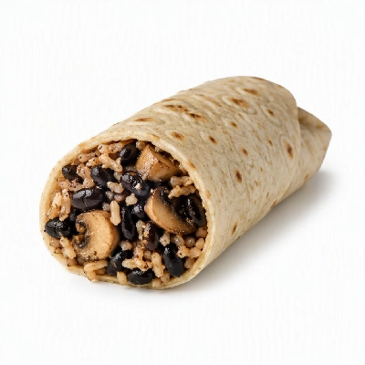 Wahoo's Fish Taco Banzai Burrito Mushrooms Brown Rice Black Beans