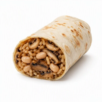 Wahoo's Fish Taco Banzai Burrito Mushrooms Brown Rice White Beans