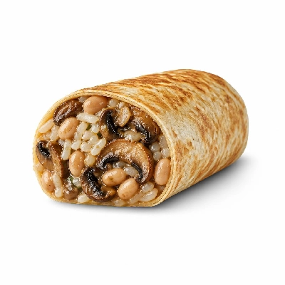 Wahoo's Fish Taco Banzai Burrito Mushrooms White Rice White Beans