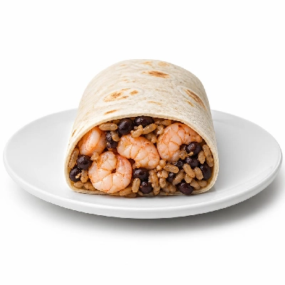 Wahoo's Fish Taco Banzai Burrito Shrimp Brown Rice Black Beans