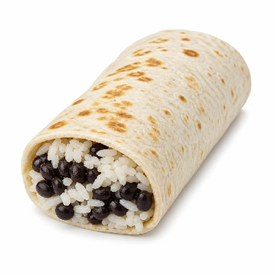 Wahoo's Fish Taco Banzai Burrito Vegetarian White Rice Black Beans