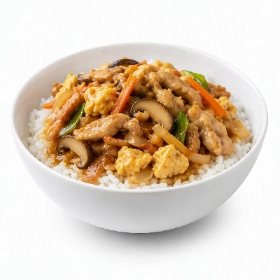 Wahoo's Fish Taco Breakfast Bowl with White Rice