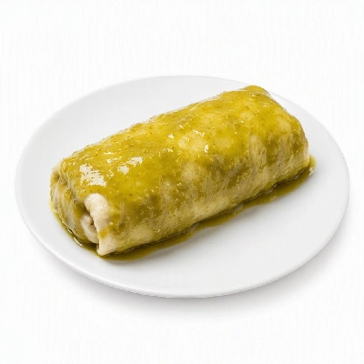 Wahoo's Fish Taco Burrito Wet with Green Sauce