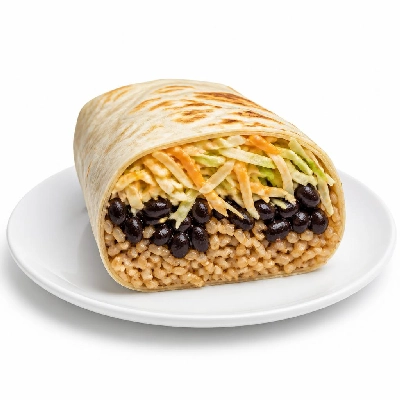 Wahoo's Fish Taco Citrus Slaw Banzai Veggie Burrito Brown Rice Black Beans