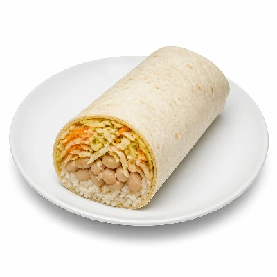 Wahoo's Fish Taco Citrus Slaw Banzai Veggie Burrito White Rice White Beans