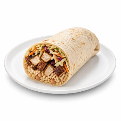 Wahoo's Fish Taco Citrus Slaw Blackened Chicken Burrito Brown Rice White Beans