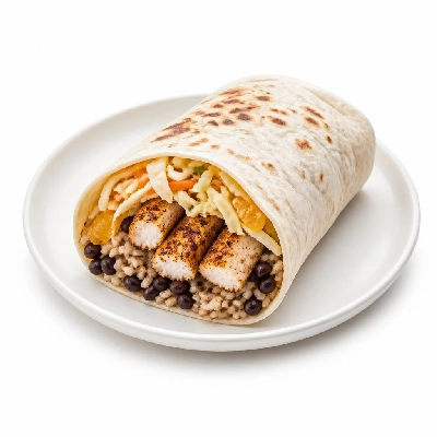 Wahoo's Fish Taco Citrus Slaw Blackened Fish Burrito Brown Rice Black Beans