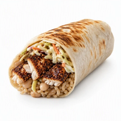 Wahoo's Fish Taco Citrus Slaw Blackened Fish Burrito Brown Rice White Beans