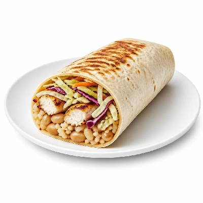 Wahoo's Fish Taco Citrus Slaw Charbroiled Fish Burrito Brown Rice White Beans
