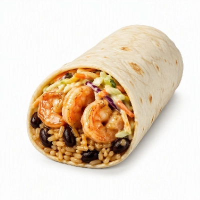 Wahoo's Fish Taco Citrus Slaw Shrimp Burrito Brown Rice Black Beans