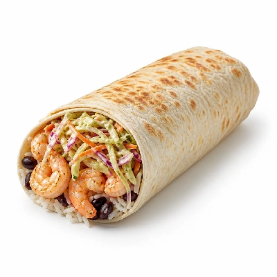 Wahoo's Fish Taco Citrus Slaw Shrimp Burrito White Rice Black Beans