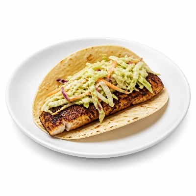Wahoo's Fish Taco Citrus Slaw Taco Fish Blackened