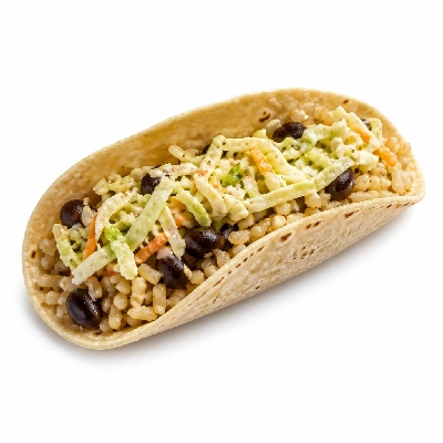 Wahoo's Fish Taco Citrus Slaw Taco Vegetarian Brown Rice Black Beans