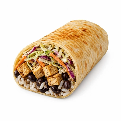 Wahoo's Fish Taco Citrus Slaw Tofu Burrito White Rice Black Beans