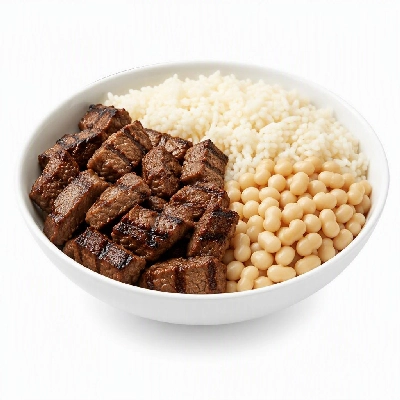 Wahoo's Fish Taco Fajita Veggie Bowl Carne Asada White Rice White Beans