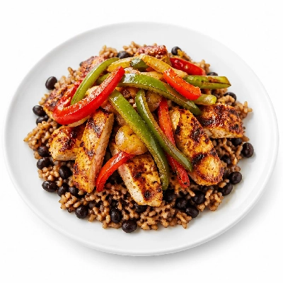 Wahoo's Fish Taco Fajita Veggie Bowl Charbroiled Chicken Brown Rice Black Beans