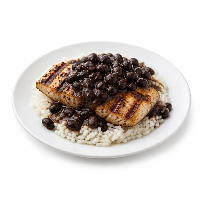 Wahoo's Fish Taco Fajita Veggie Bowl Charbroiled Fish White Rice Black Beans