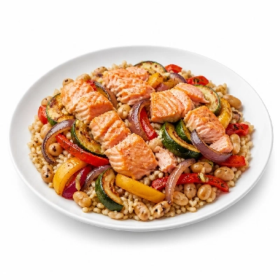 Wahoo's Fish Taco Fajita Veggie Bowl Salmon Brown Rice White Beans