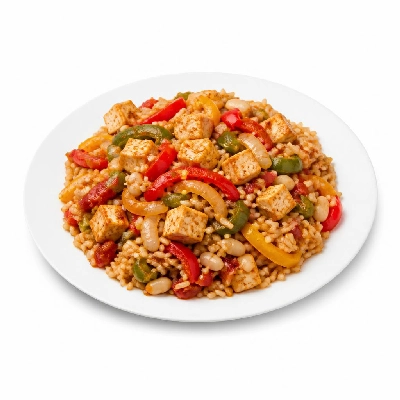 Wahoo's Fish Taco Fajita Veggie Bowl Tofu Brown Rice White Beans