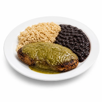 Wahoo's Fish Taco Green Enchilada Blackened Chicken Side Brown Rice Black Beans