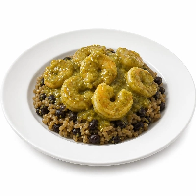 Wahoo's Fish Taco Green Enchilada Shrimp Side Brown Rice Black Beans