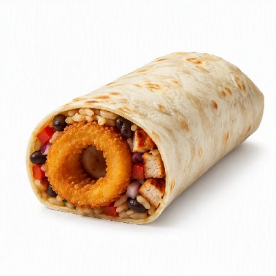 Wahoo's Fish Taco Hawaiian Onion Ring Burrito