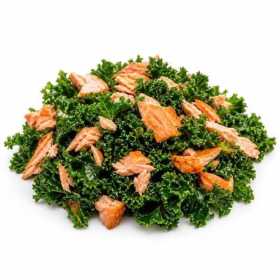 Wahoo's Fish Taco Kale Kai Salad Salmon with Chips