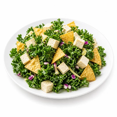 Wahoo's Fish Taco Kale Kai Salad Tofu with Chips