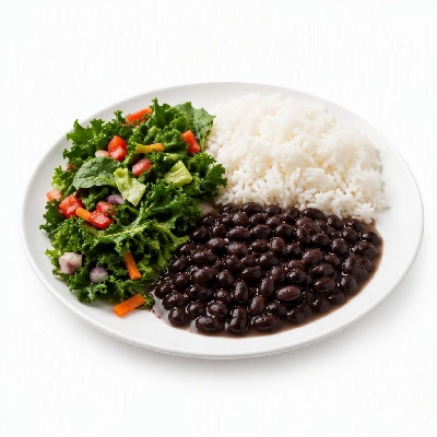 Wahoo's Fish Taco Kale Kai Salad Veggie White Rice Black Beans