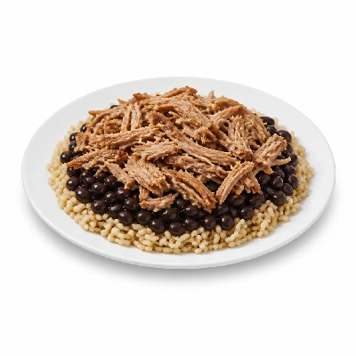 Wahoo's Fish Taco Kalua Pig Bowl Brown Rice Black Beans