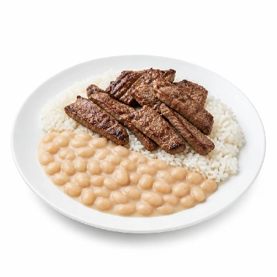 Wahoo's Fish Taco Kid's Bowl Carne Asada White Rice White Beans