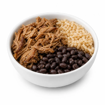 Wahoo's Fish Taco Kid's Bowl Carnitas Brown Rice Black Beans