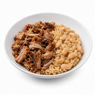 Wahoo's Fish Taco Kid's Bowl Carnitas Brown Rice White Beans
