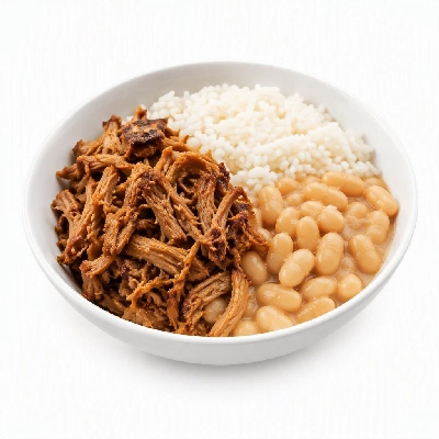 Wahoo's Fish Taco Kid's Bowl Carnitas White Rice White Beans