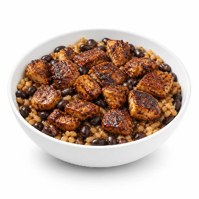 Wahoo's Fish Taco Kid's Bowl Chicken Blackened Brown Rice Black Beans