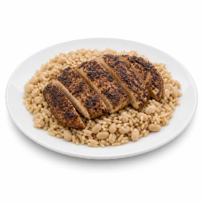 Wahoo's Fish Taco Kid's Bowl Chicken Blackened Brown Rice White Beans