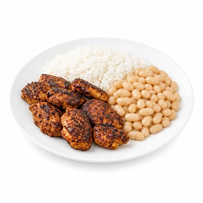 Wahoo's Fish Taco Kid's Bowl Chicken Blackened White Rice White Beans