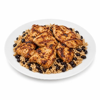 Wahoo's Fish Taco Kid's Bowl Chicken Charbroiled Brown Rice Black Beans