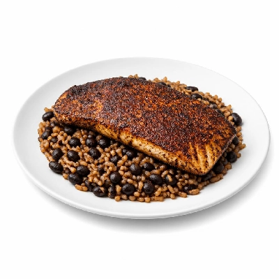 Wahoo's Fish Taco Kid's Bowl Fish Blackened Brown Rice Black Beans