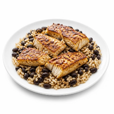 Wahoo's Fish Taco Kid's Bowl Fish Charbroiled Brown Rice Black Beans
