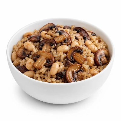 Wahoo's Fish Taco Kid's Bowl Mushrooms Brown Rice White Beans